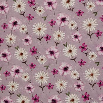 Modal French Terry Spring Blossoms Altrosa by Swafing von Christiane Zielinski